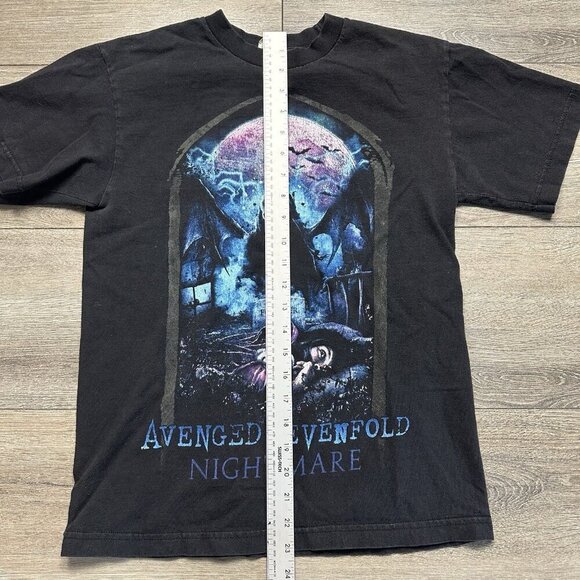 Avenged Sevenfold Nightmare T-Shirt Mens Small Metal Band Double Sided Grave - Picture 5 of 5